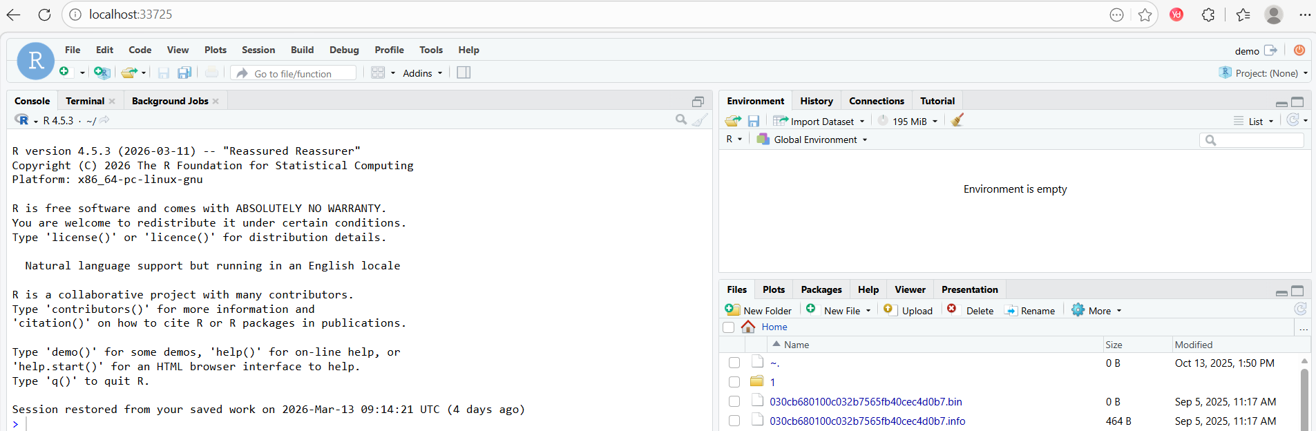 通过浏览器使用 RStudio